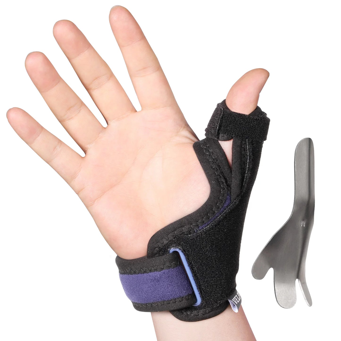 VELPEAU Thumb Support Brace for Tenosynovitis, Sprain and Mouse Hand, Ultra Lightweight Thumb Splint with Ambidextrous Design