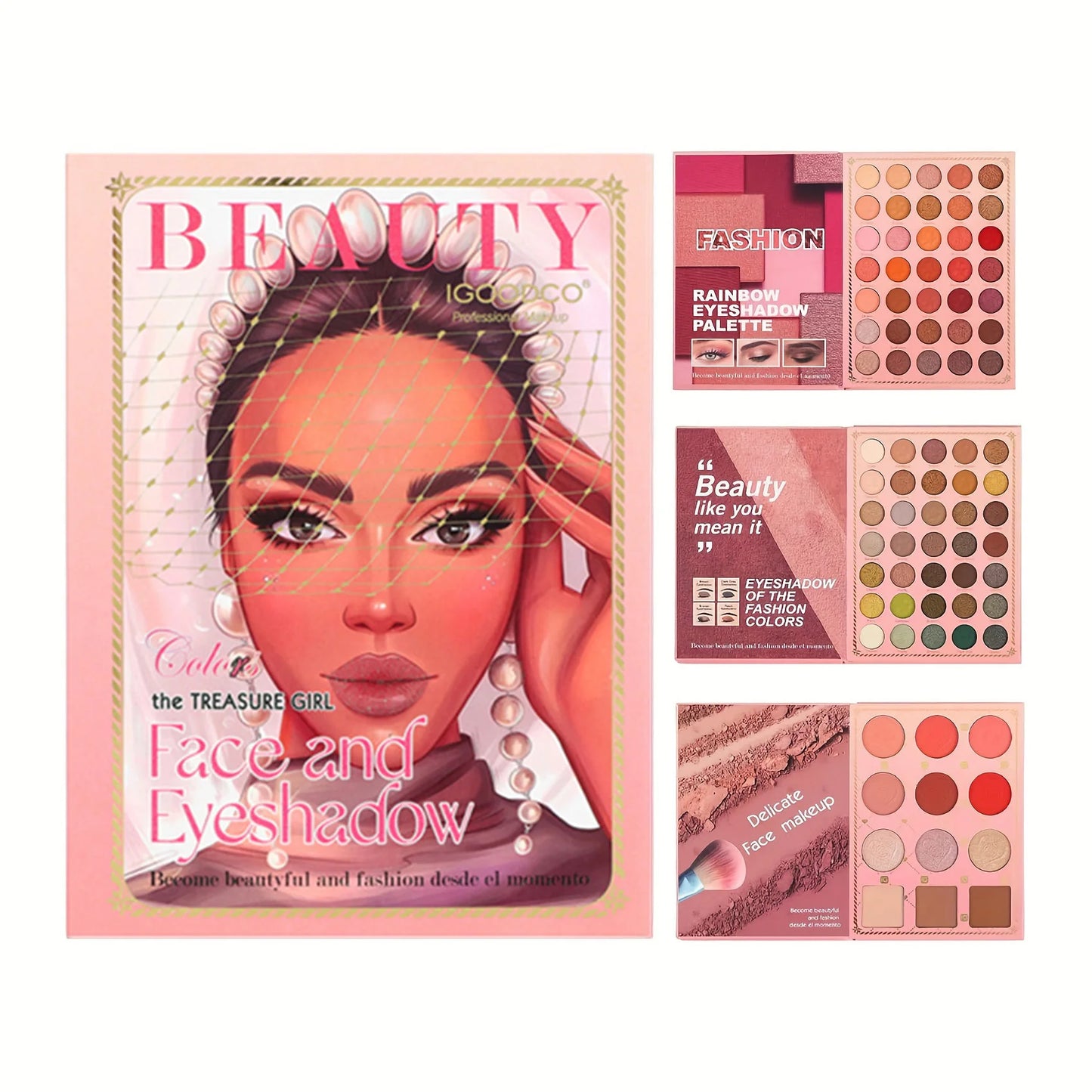 82 Colors Eyeshadow Palette Matte Shimmer Glitter Waterproof Blendable Pigment Makeup Set for Cosplay Party Festival Eye Makeup
