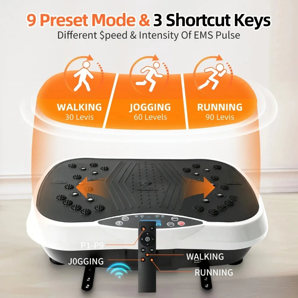 Full Body Vibration Massager Machine, Shaking Plate Trainer for Home Fitness, Fat Burning, Waist Twisting & Muscle Massage