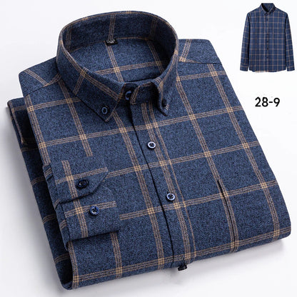 New in shirt plus size 7xl100%cotton long-sleeve shirts for men slim fit casual plain shirt soft keroan designer plaid clotheing