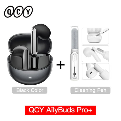 QCY AilyBuds Pro+ Wireless Earbuds Adaptive ANC Bluetooth 5.3 Earphones LDAC Hi-Res Audio Multipoint Connection IPX5 Headphones