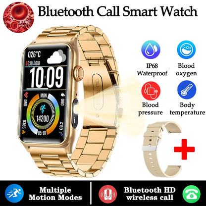 2025 New Nursing Grade Smart Watch Women Blood Pressure Temperature Monitoring Bluetooth Call Smartwatch Men For Android iOS