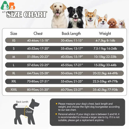 ATUBAN Warm Dog Coat English Plaid Dog Fleece Vest Windbreaker Jacket Winter Clothing Traction Eyelets Suitable for All Dog Type
