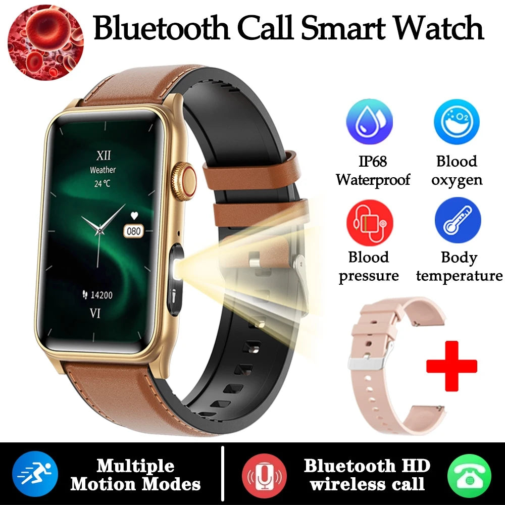 2025 New Nursing Grade Smart Watch Women Blood Pressure Temperature Monitoring Bluetooth Call Smartwatch Men For Android iOS