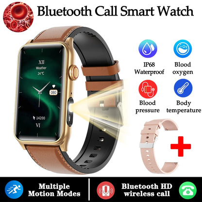 2025 New Nursing Grade Smart Watch Women Blood Pressure Temperature Monitoring Bluetooth Call Smartwatch Men For Android iOS