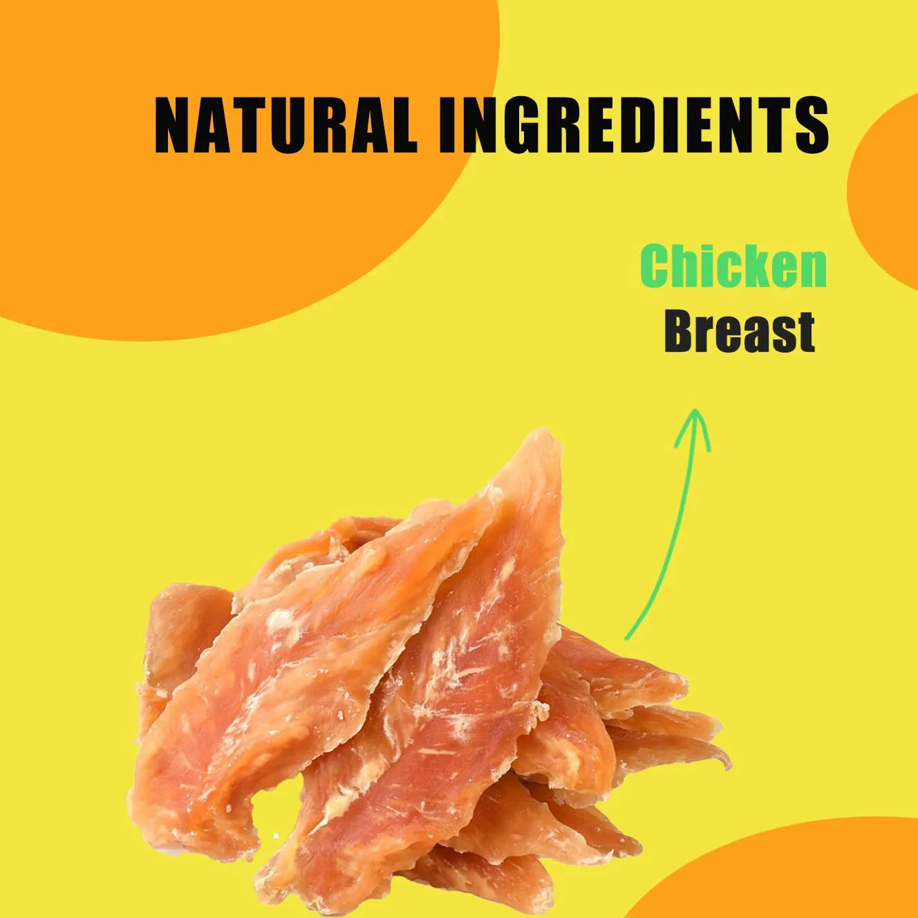 7 Ounces Chicken Jerky Dog Treats Made with 100% Real Chicken Breast Healthy Easily Digestible Long-Lasting High Protein Snack
