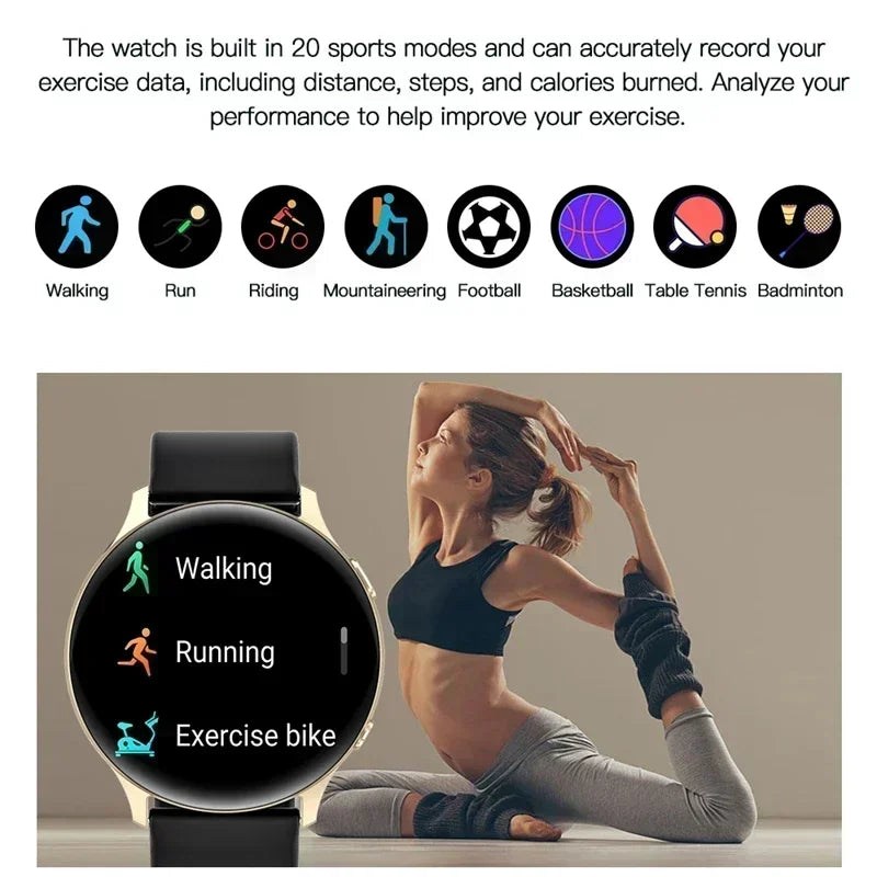 XIAOMI 2026 New Fitness Smartwatch New Bluetooth Call Smart Watch Women Sports Tracker Waterproof Smartwatch Large HD Screen
