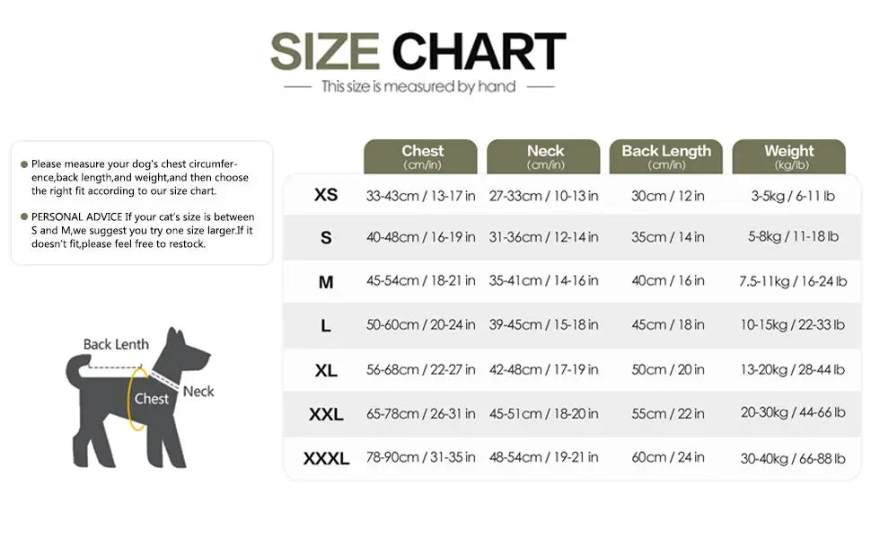 ATUBAN Dog Anxiety Vest Coat,Vet Visits and Separation-Keep Pet Calm,Dog Jacket for Thunder,Anti Anxiety Vest for Dogs and Cat