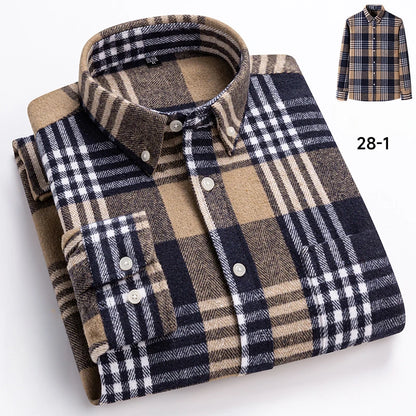 New in shirt plus size 7xl100%cotton long-sleeve shirts for men slim fit casual plain shirt soft keroan designer plaid clotheing