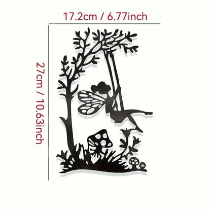 3pcs Black Metal Wall Art Decor Tree Of Life Metal Tree Wall Art Tree Sign Metal Wall Decoration Housewarming Hanging Wall Art