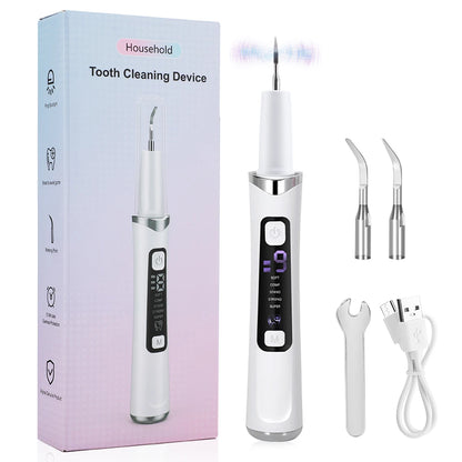 Electric Ultrasonic Dental Scaler 5 Modes Calculus Oral Tartar Remover Tooth Stain 9 Levels Cleaner Teeth Whitening Oral Care