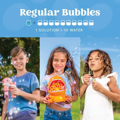 JOYFY 2 Bottles Bubbles Refill Solutions 64 oz (up to 5 Gallon) Concentrated Solution for Bubble Machine Gun Wand Refill Fluid