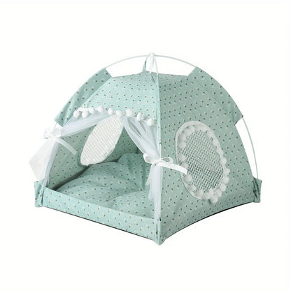 Cat and dog nests, summer semi-enclosed houses, cool mats, foldable outdoor pet tents, tent supplies