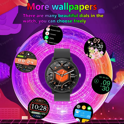 2025 New Women SmartWatch Bluetooth Call Lady Watches Sports Waterproof Heart Rate Sleep Monitor Smart Watch Women Present Gifts