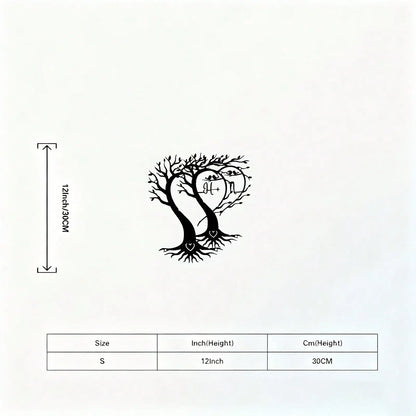 3pcs Black Metal Wall Art Decor Tree Of Life Metal Tree Wall Art Tree Sign Metal Wall Decoration Housewarming Hanging Wall Art