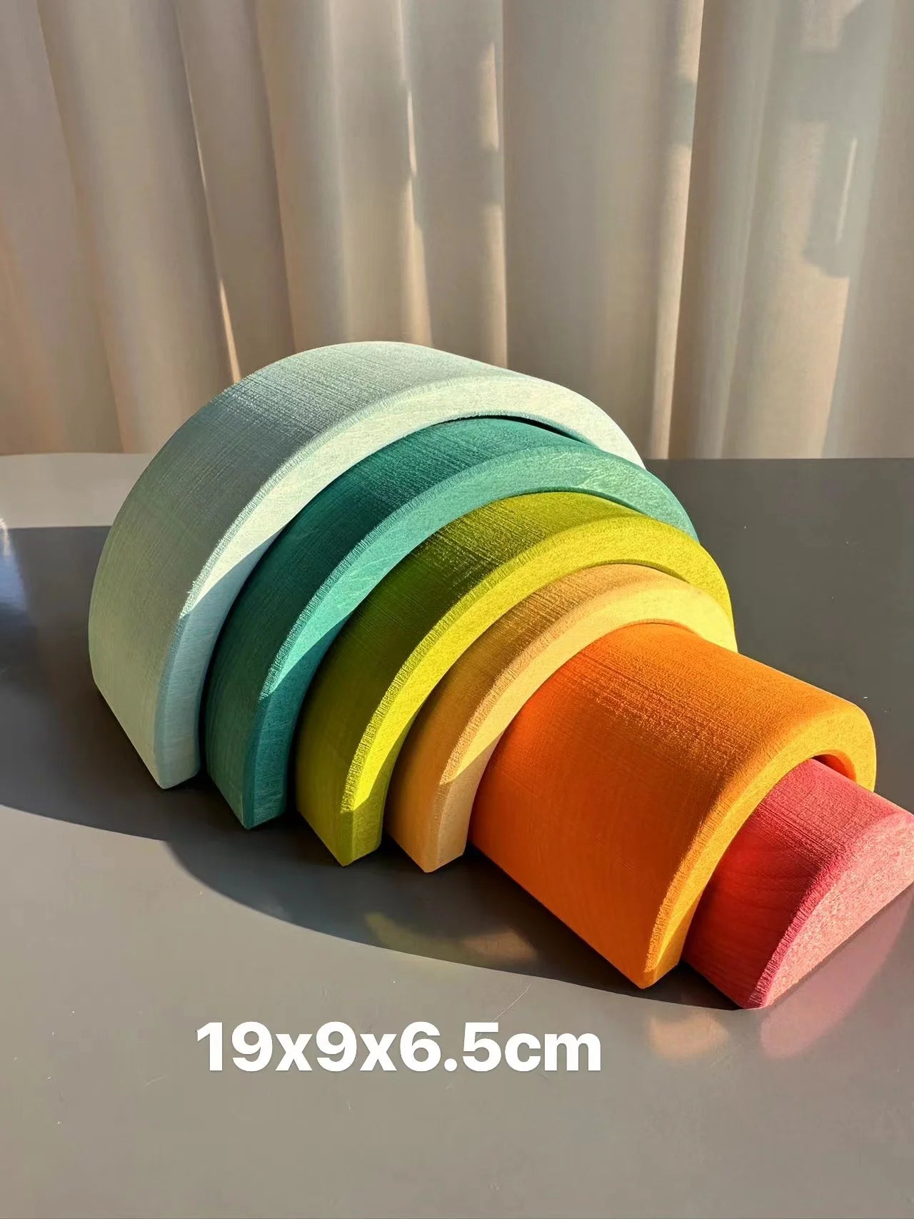 High Quality Wooden Toys Pastel Basswood Rainbow Stacking Blocks Pine Building Semi Sorting Peg Dolls Balls for Kids Play