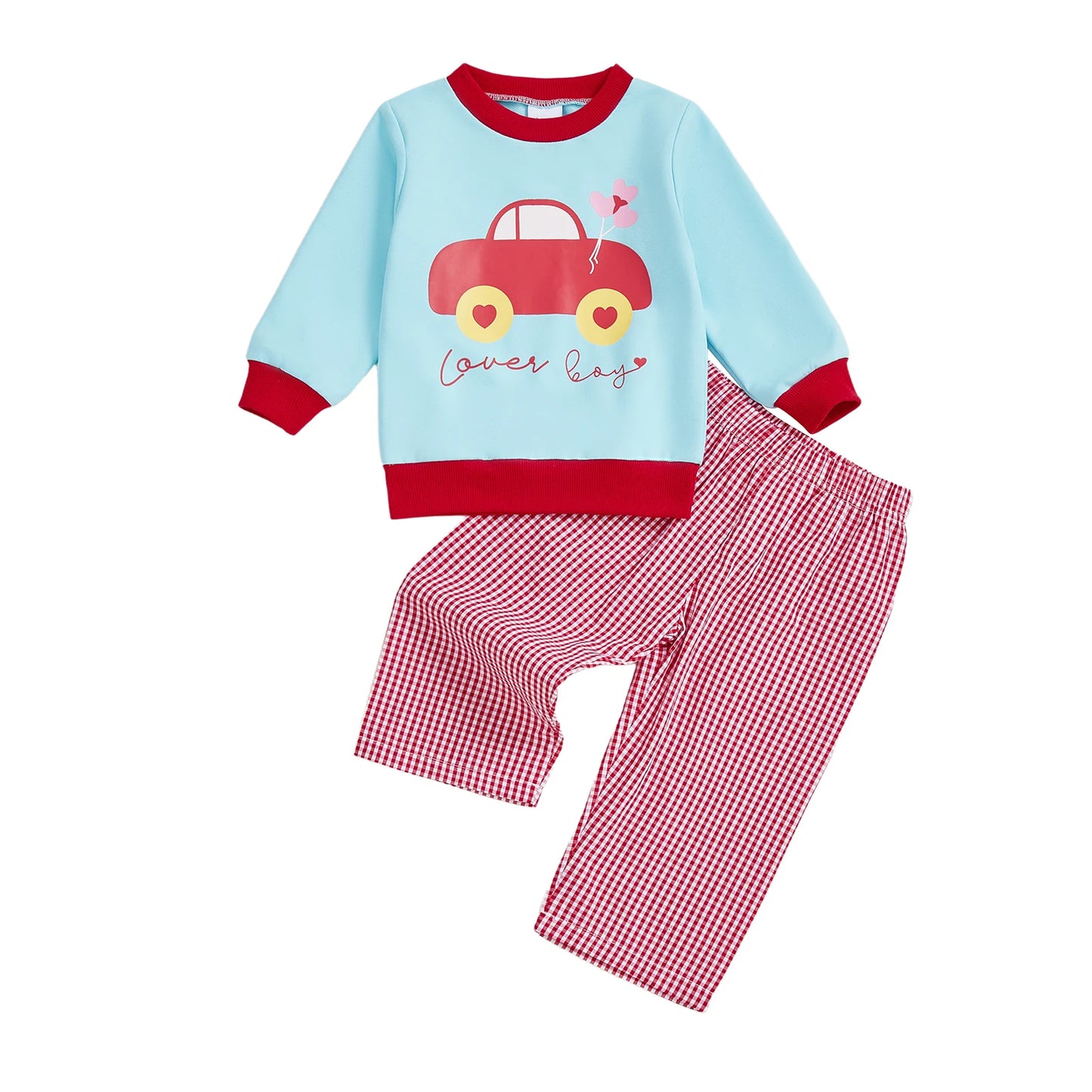 Baby Girl Valentine s Day Outfits Heart Print Ruffle Sleeve Top Elastic Waist Bowknot Leggings 2 Pcs Set for Toddler Girls