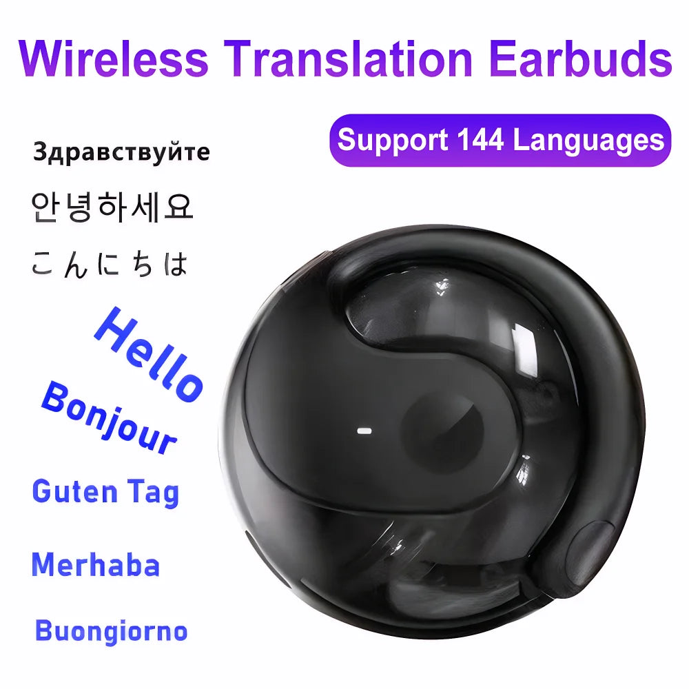 2/1PCS Bluetooth Earphones 144 Languages Real-Time Translation Earbuds Wireless Translators Headphones With Type-C Charging Case