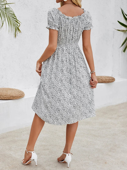 Dresses New Women's Comfortable Casual Floral Dress Short sleeved Round Neck Sexy Bohemian Beach Dress