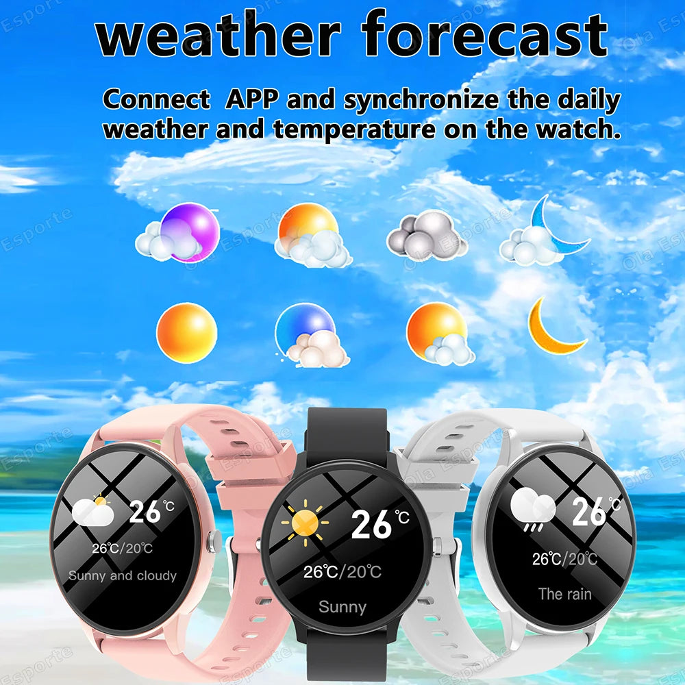 2025 New Women SmartWatch Bluetooth Call Lady Watches Sports Waterproof Heart Rate Sleep Monitor Smart Watch Women Present Gifts