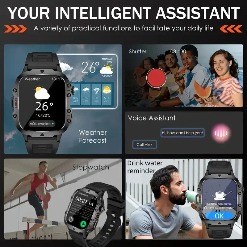 2025 New Smart Watch Dialing Answering Calls Exercise Tracking Heart Rate Sleep Monitor Bluetooth Smartwatch Man Woman Gift