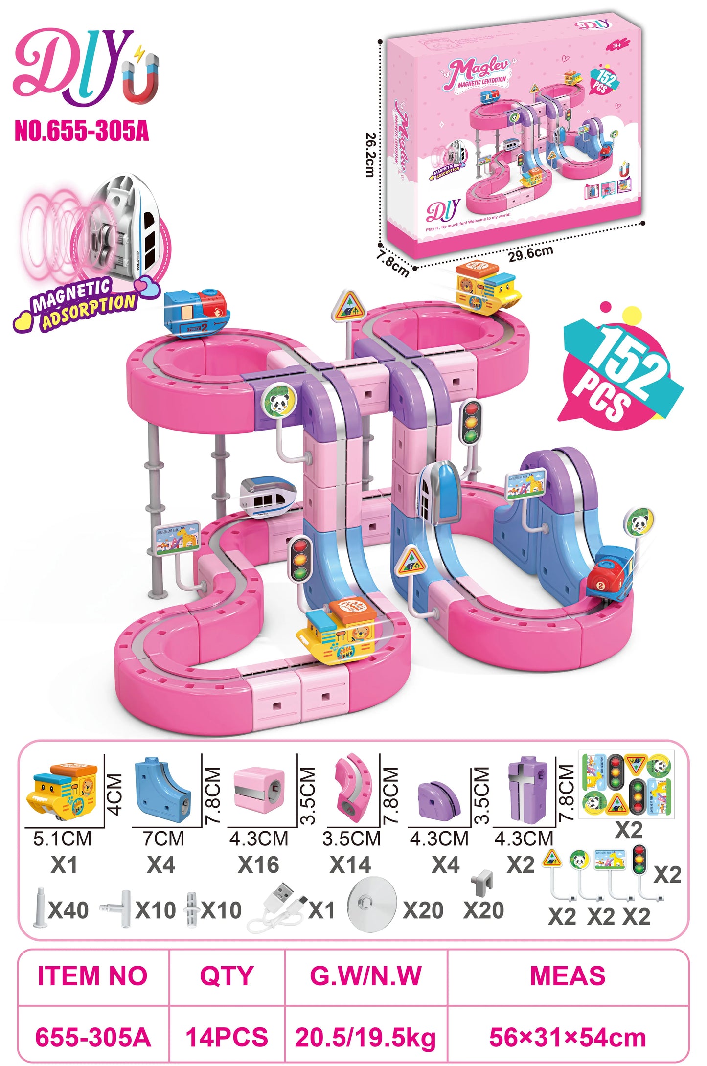 Sell Well Children'S Anti-Gravity Magnetic Attraction Track Train Changeable Magnetic Magic Rail Car Electric Train Toy