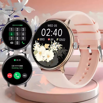 2025 New Women SmartWatch Bluetooth Call Lady Watches Sports Waterproof Heart Rate Sleep Monitor Smart Watch Women Present Gifts