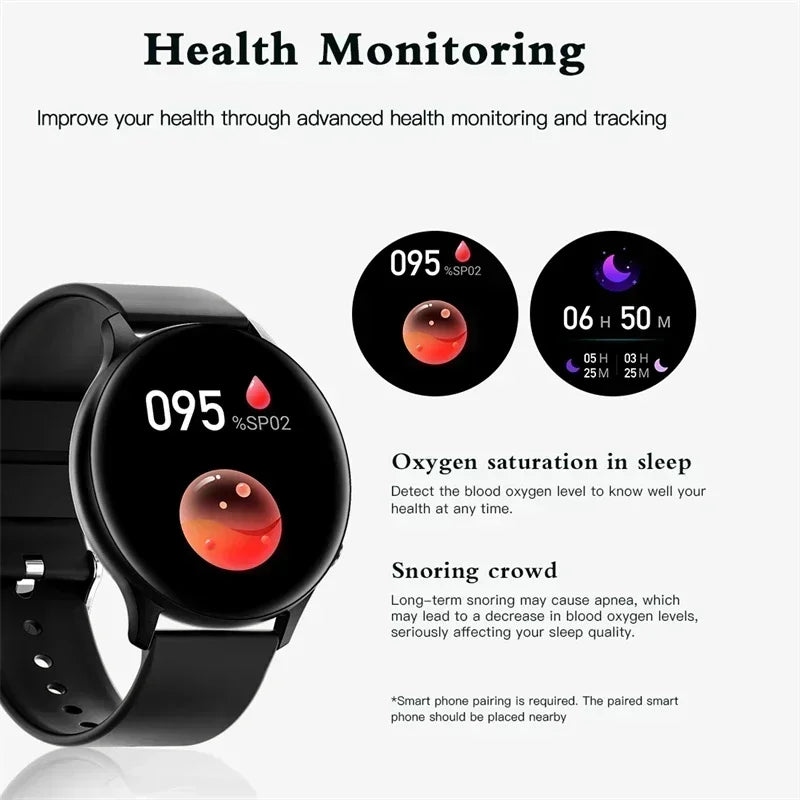 XIAOMI 2026 New Fitness Smartwatch New Bluetooth Call Smart Watch Women Sports Tracker Waterproof Smartwatch Large HD Screen