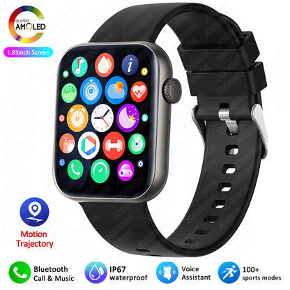 2025 New Sports Smart Watch Men Full Touch Screen Heart Rate Bluetooth Call 1.9 inch AI Voice IP68 Waterproof Smartwatch Women