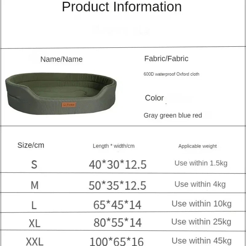 Waterproof and Anti-Mite Sofa Bed for Small Medium Large Dogs and Cats, Chew Resistant Mat, Wear-Resistant Pet Sleeping Beds