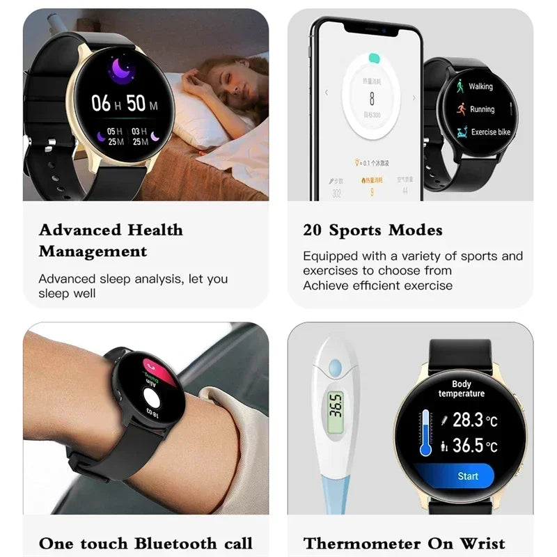 XIAOMI 2026 New Fitness Smartwatch New Bluetooth Call Smart Watch Women Sports Tracker Waterproof Smartwatch Large HD Screen