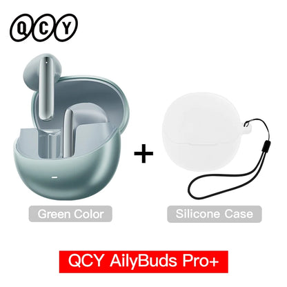 QCY AilyBuds Pro+ Wireless Earbuds Adaptive ANC Bluetooth 5.3 Earphones LDAC Hi-Res Audio Multipoint Connection IPX5 Headphones