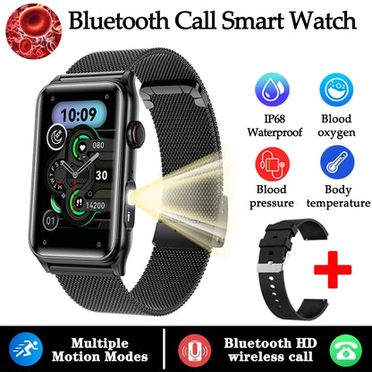 2025 New Nursing Grade Smart Watch Women Blood Pressure Temperature Monitoring Bluetooth Call Smartwatch Men For Android iOS