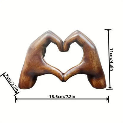 Hand Heart Sculpture Resin Heart Hands Statue Center Table Decor Decorative Figurine Home Wedding Decoration for Valentine's Day