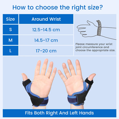 VELPEAU Thumb Support Brace for Tenosynovitis, Sprain and Mouse Hand, Ultra Lightweight Thumb Splint with Ambidextrous Design