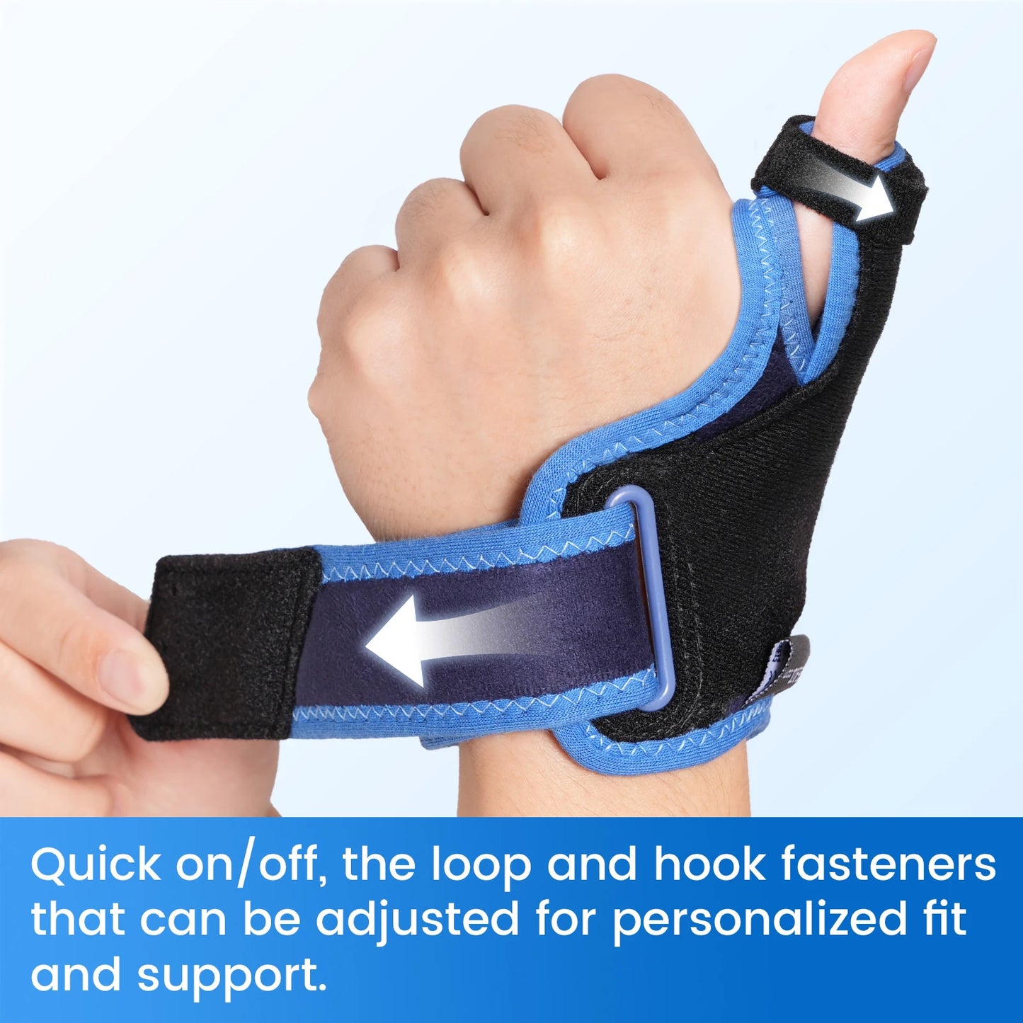 VELPEAU Thumb Support Brace for Tenosynovitis, Sprain and Mouse Hand, Ultra Lightweight Thumb Splint with Ambidextrous Design