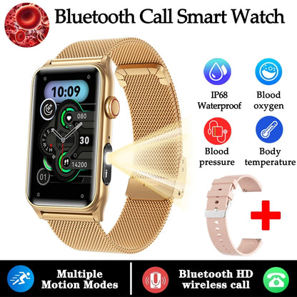 2025 New Nursing Grade Smart Watch Women Blood Pressure Temperature Monitoring Bluetooth Call Smartwatch Men For Android iOS