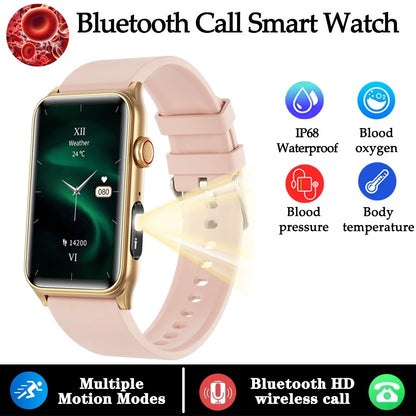 2025 New Nursing Grade Smart Watch Women Blood Pressure Temperature Monitoring Bluetooth Call Smartwatch Men For Android iOS
