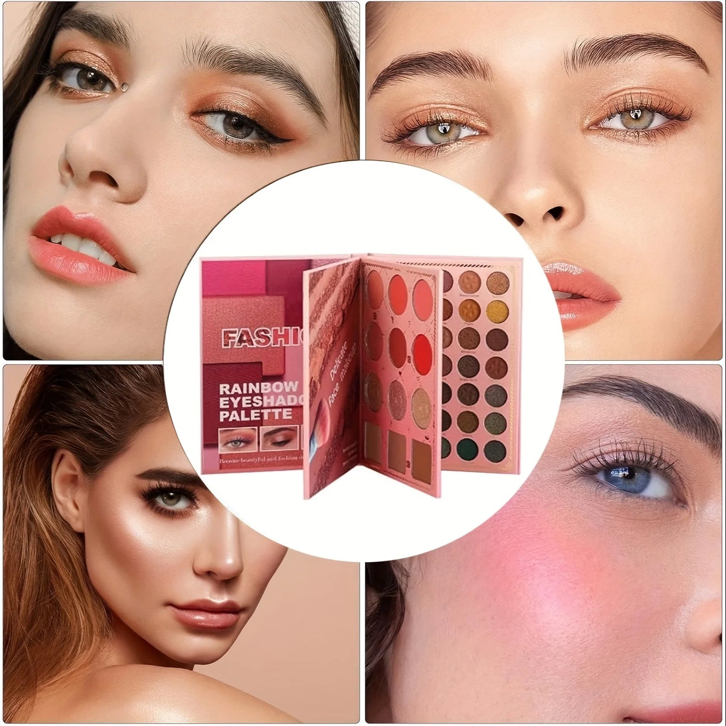 82 Colors Eyeshadow Palette Matte Shimmer Glitter Waterproof Blendable Pigment Makeup Set for Cosplay Party Festival Eye Makeup