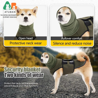 ATUBAN Dog Anxiety Vest Coat,Vet Visits and Separation-Keep Pet Calm,Dog Jacket for Thunder,Anti Anxiety Vest for Dogs and Cat