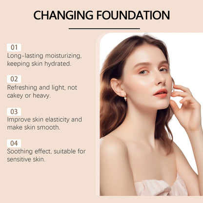 Protective Liquid Concealer Foundation Lightweight Matte Concealer Spf50 Oil Control Natural Coverage Soothing for Oily/Dry Skin