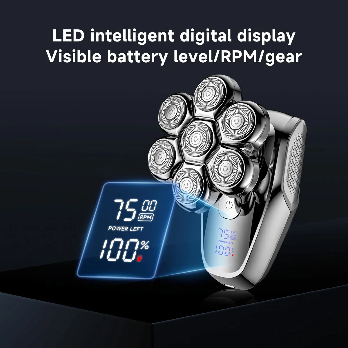 DOCO LAB 7D Floating Head Bald Head Shaver for Men Electric Hair Clipper Rechargeable Bald Head Trimmer IPX7 Waterproof