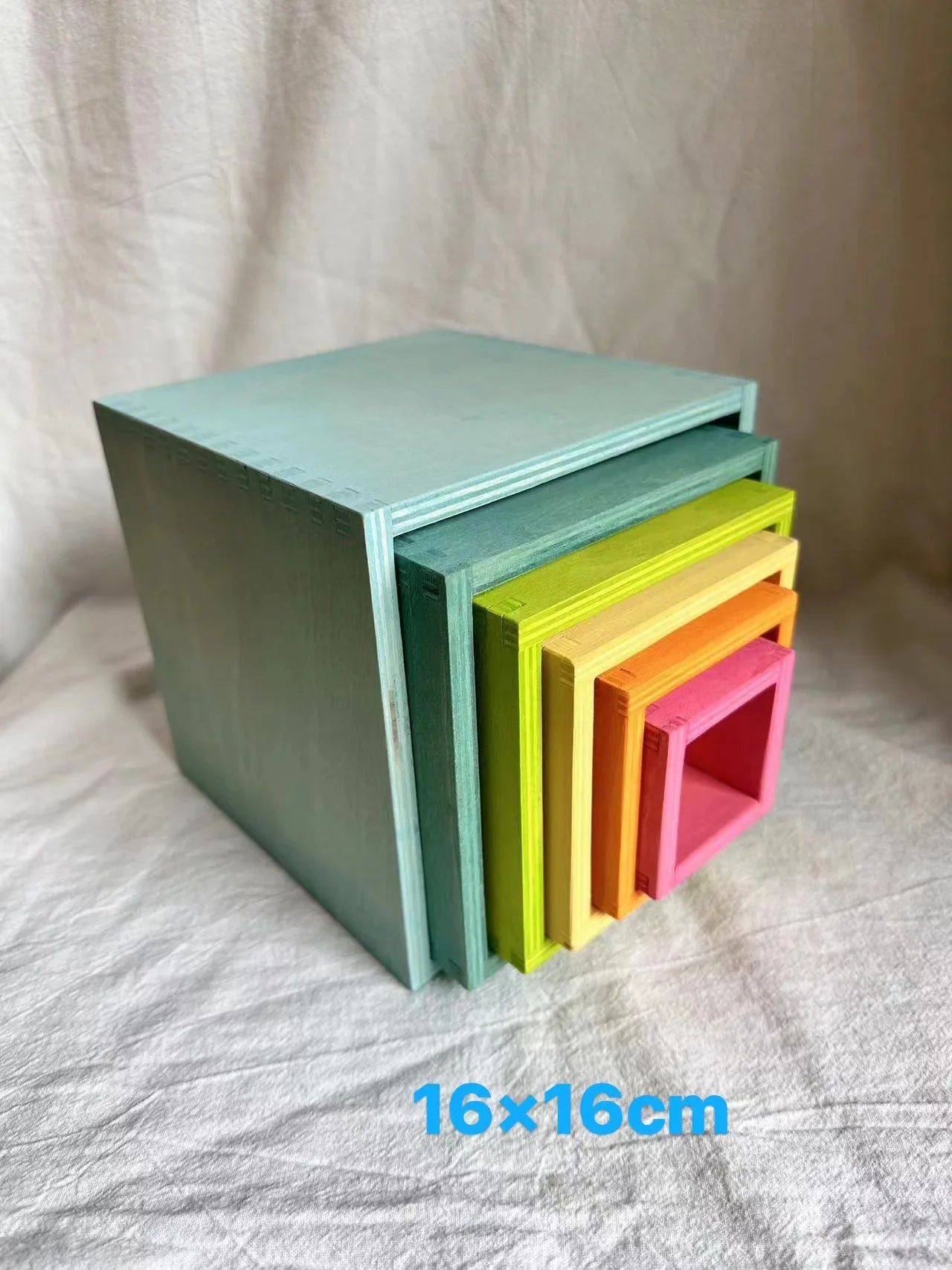 High Quality Wooden Toys Pastel Basswood Rainbow Stacking Blocks Pine Building Semi Sorting Peg Dolls Balls for Kids Play