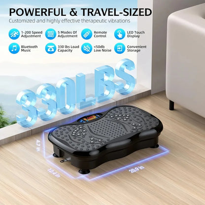 Full Body Vibration Massager Machine, Shaking Plate Trainer for Home Fitness, Fat Burning, Waist Twisting & Muscle Massage