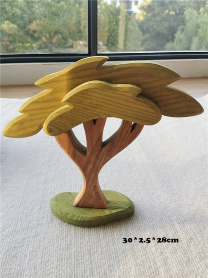 High Quality Wooden Toys Pastel Basswood Rainbow Stacking Blocks Pine Building Semi Sorting Peg Dolls Balls for Kids Play