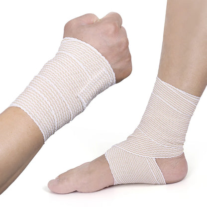 4 Rolls 3 inch x 5 yds Elastic Bandage Wrap, Cotton Compression Bandage Wrap with Self-Closure,Support & First Aid for Sports