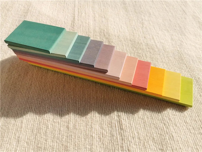 High Quality Wooden Toys Pastel Basswood Rainbow Stacking Blocks Pine Building Semi Sorting Peg Dolls Balls for Kids Play