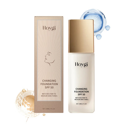 Protective Liquid Concealer Foundation Lightweight Matte Concealer Spf50 Oil Control Natural Coverage Soothing for Oily/Dry Skin