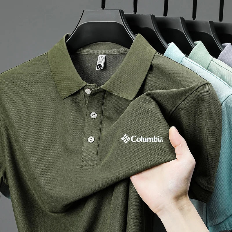 2026 new model men's golf short sleeves polo shirt lapel letter printing ventilate t-shirt business leisure exercise men's wear