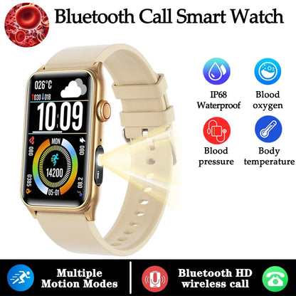 2025 New Nursing Grade Smart Watch Women Blood Pressure Temperature Monitoring Bluetooth Call Smartwatch Men For Android iOS